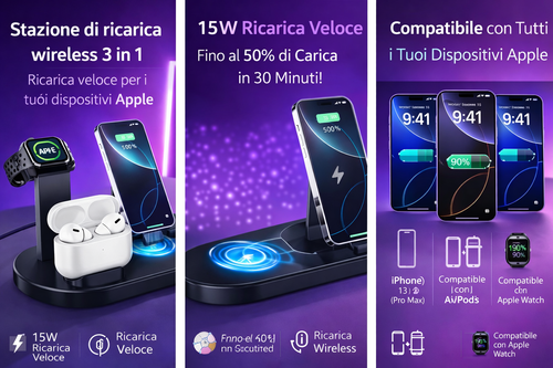 Ricarica Wireless Ultra Rapida – Stop ai Cavi, Più Libertà